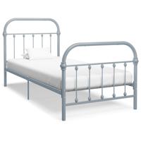 Bedframe metaal grijs 90x200 cm - thumbnail
