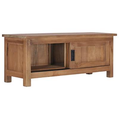Tv-meubel 90x30x35 cm massief teakhout