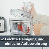BOSCH MCM3501M MultiTalent 3 Food Processor - RVS / Zwart - thumbnail