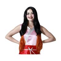 Pruik Bruin Zwart - thumbnail