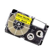 Huismerk Casio XR-18YW Labeltape 18mm Zwart op Geel - thumbnail