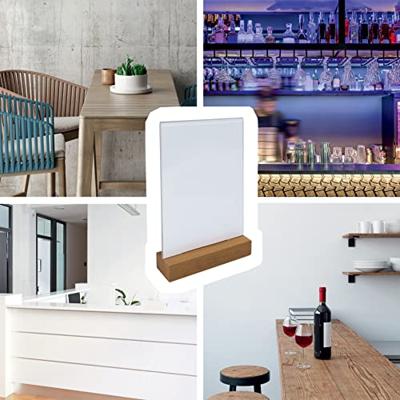 Sigel SI-TA252 Tafelstandaard A6 met Eiken Voet Transparant Sigel SI-TA252 Tafelstandaard A6 met Eiken Voet Transparant