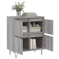 Dressoir 60x30x75 cm bewerkt hout grijs sonoma eikenkleurig - thumbnail