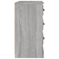 Dressoir 104,5x35,5x67,5 cm bewerkt hout sonoma grijs - thumbnail