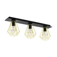 Eglo PlafondlampTarbes 2 zwart met goud - 43655 - thumbnail
