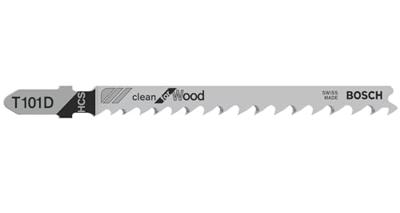 Bosch Accessories 2608637877 Decoupeerzaagblad T 101 D, Clean for Wood, verpakking van 100 stuks 100 stuk(s)