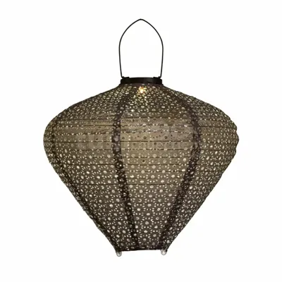 Solar Lampion Papier Grijs 33x29cm