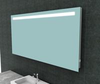 Badkamerspiegel Tigris | 160x80 cm | Rechthoekig | Directe LED verlichting | Drukschakelaar - thumbnail