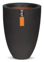 Capi Vaas Elegant Laag 36x47 cm - Zwart - thumbnail