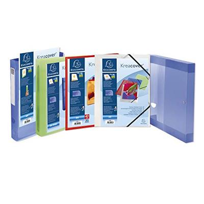 Exaclair Personaliseerbare ringmap Kreacover 4 ringen, transparant wit Exaclair Personaliseerbare ringmap Kreacover 4 ringen, transparant wit