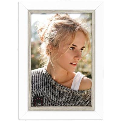 Haes Deco Houten Fotolijst Fevik in wit met grijs voor 1 foto 30x45 - CD535HS