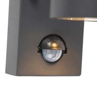 QAZQA Buitenwandlamp antraciet 2-lichts IP44 met bewegingssensor - - thumbnail