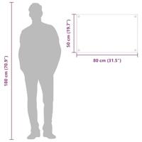 VidaXL Keuken spatscherm donkergrijs 80 x 50 cm gehard glas - thumbnail