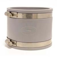 Aquaforte Fernco Flexibele Koppeling 133-118mm - Hoogwaardig PVC Elastomeer & RVS Klembanden - thumbnail