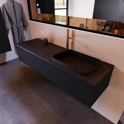 Badkamermeubelset Mondiaz Erin 150 cm met 1 Lade met RIDGE Wastafel Rechts Urban met 1 kraangat Greeploos Mat Urban Badkamermeubelset Mondiaz Erin 150 cm met 1 Lade met RIDGE Wastafel Rechts Urban met 1 kraangat Greeploos Mat Urban