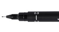 Uni Pin fineliner, ronde punt, 0,3 mm, zwart - thumbnail