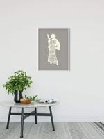 Kunstdruk Star Wars - Silhouette Quotes Leia 30x40cm - thumbnail