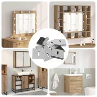 VidaXL Spiegel bevestigingsbeugel 2 pcs nikkel 35 x 30 x 8,3 mm staal - thumbnail