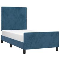 Bedframe zonder matras 80x200 cm fluweel donkerblauw - thumbnail