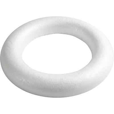 Creativ Company Styropor ring wit met platte achterkant, 35cm - thumbnail