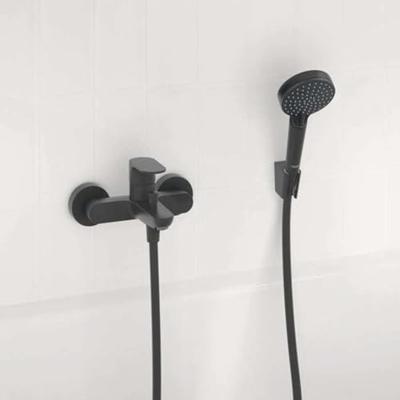 Hansgrohe Rebris S ééngreeps badmengkraan opbouw met 2 doorstroomhoeveelheden, mat zwart Hansgrohe Rebris S ééngreeps badmengkraan opbouw met 2 doorstroomhoeveelheden, mat zwart