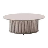Kave Home Outdoor Salontafel 'Sedalis' Aluminium en touw, 99cm, kleur Taupe - thumbnail
