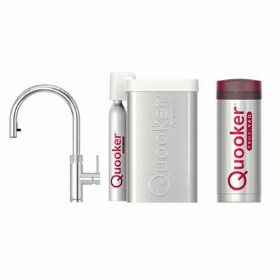 Quooker Flex met PRO3 boiler en CUBE reservoir 5-in-1 kokend water kraan chroom