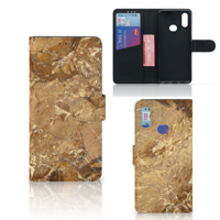 Samsung Galaxy A10s Bookcase Marmer Creme - thumbnail