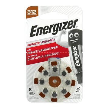 Energizer Knoopcel ZA312 1.4 V 8 stuk(s) 160 mAh Zink-lucht Hearing Aid PR41