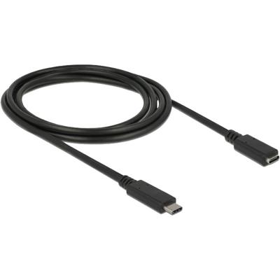 Delock 85542 USB-kabel USB 3.2 Gen1 USB-C stekker, USB-C bus 2.00 m Zwart