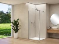 Inloopdouche Van Rijn Products ST01 Met Haaks Deel L&R 70x200 cm 8 mm Helder Glas Incl. Stabilisatiestang RVS - thumbnail