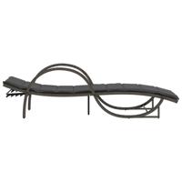 Ligbedden 2 st met kussens poly rattan grijs - thumbnail