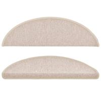 VidaXL Trapmatten 10 st 56x17x3 cm taupe halfrond - thumbnail