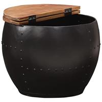 Salontafel 53x43 cm massief gerecycled hout - thumbnail