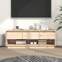 Tv-meubel 110,5x34x40 cm massief grenenhout - thumbnail