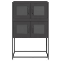 Hoge kast 68x39x107 cm staal zwart - thumbnail