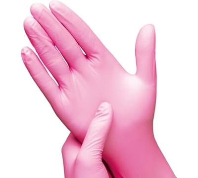 Handschoen hynex nitril s roze 3.5gr 100 stuks