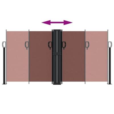 Windscherm uittrekbaar 120x1200 cm bruin Windscherm uittrekbaar 120x1200 cm bruin