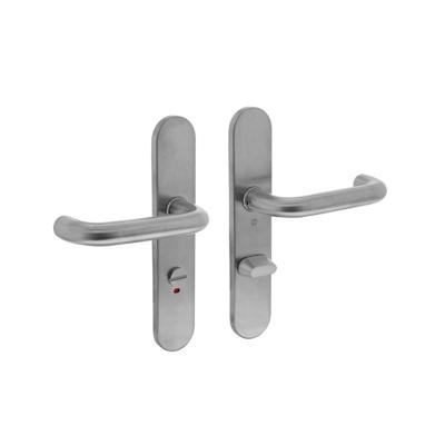 Intersteel Deurkruk Rond op schild met toilet-/badkamersluiting 63/8 mm - RVS Intersteel Deurkruk Rond op schild met toilet-/badkamersluiting 63/8 mm - RVS