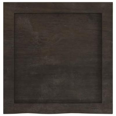VidaXL Wastafelblad 40x40x(2-4) cm behandeld massief hout donkerbruin VidaXL Wastafelblad 40x40x(2-4) cm behandeld massief hout donkerbruin