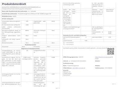 AS Schwabe Slimline Pro LED-bouwlamp Energielabel E (A - G) 20 W 2600 lm Neutraalwit