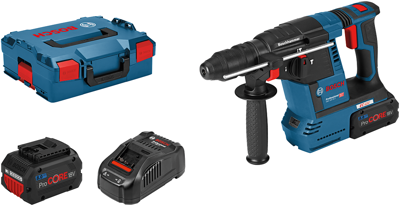 Bosch Blauw gbh 18v-26 f accu boorhamer 2.6j | 2x 8,0 procore in l-boxx - 061191000e Bosch Blauw gbh 18v-26 f accu boorhamer 2.6j | 2x 8,0 procore in l-boxx - 061191000e