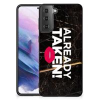 Samsung Galaxy S21 Plus | Telefoon Hoesje | met tekst Already Taken Black - thumbnail