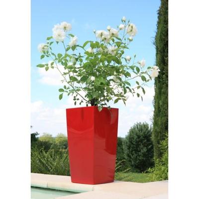 Bloempot Riviera Rood Plastic Vierkant Cirkelvormig Modern 29 x 29 x 52 cm 29 x 29 cm