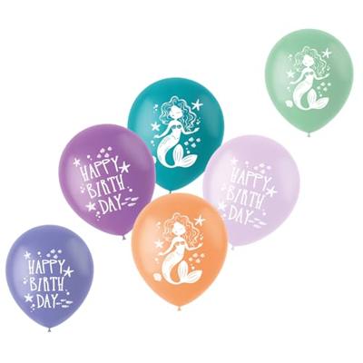 Zeemeermin Magic Happy Birthday Ballonnen (6st)