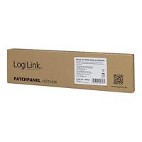 LogiLink NP0061 24 poorten Patchpaneel 483 mm (19) CAT 6A 1 HE Zwart - thumbnail