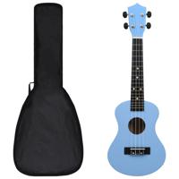 Ukuleleset met tas voor kinderen sopraan 23'' blauw - thumbnail