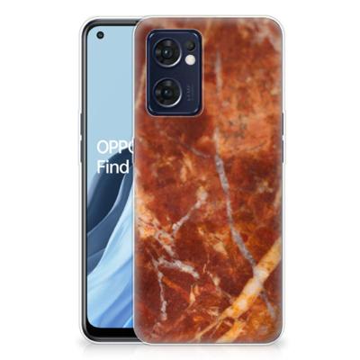 OPPO Reno 7 5G | Find X5 Lite | TPU | Siliconen hoesje | Marmer Bruin