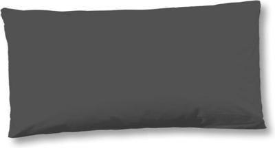 HIP Kussensloop "uni dessin" - Antraciet - (40x80 cm) - Katoen Satijn