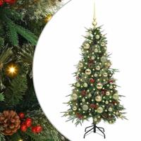 VidaXL Kunstmatige inklapbare kerstboom groen 120 cm pe en pvc - thumbnail